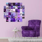 50 PCS Purple Elements Wall Stickers Collage Kit
