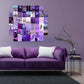 50 PCS Purple Elements Wall Stickers Collage Kit