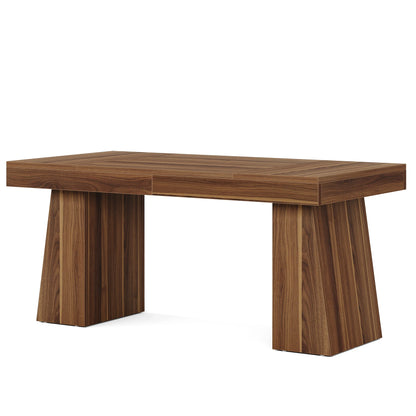 Tribesigns 55" Executive Desk – Mid-Century Modern Wood Computer Desk