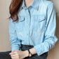 Fashion Slim Fit Denim Shirt for Women