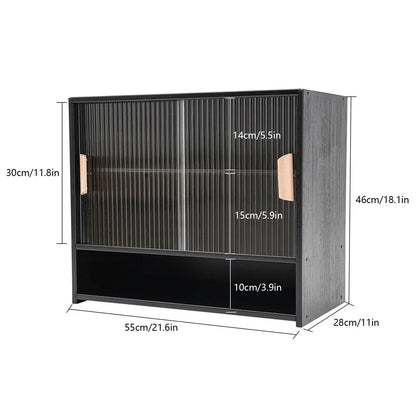 Freestanding Adjustable Storage Cabinet with Partition