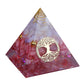Energy Pyramid Orgonite with Amethyst Crystal for Healing and Meditation