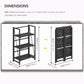 4NM No-Assembly Folding 3-Tier Bookshelf