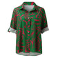 Vintage Printed Women's Button Down Lapel Shirt