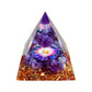 Energy Pyramid Orgonite with Amethyst Crystal for Healing and Meditation