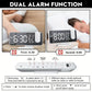 Multi-function Radio Projection Alarm Clock LED Large Screen Alarm Clock 180° Rotation Temperature and Humidity Display