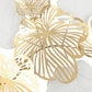 3D Gold Flower Metal Wall Art