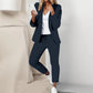 Women's Cardigan Blazer Top & Pants Suit Set