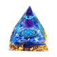 Energy Pyramid Orgonite with Amethyst Crystal for Healing and Meditation