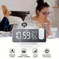Multi-function Radio Projection Alarm Clock LED Large Screen Alarm Clock 180° Rotation Temperature and Humidity Display