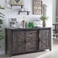 Farmhouse Sideboard Buffet Cabinet with Sliding Barn Doors