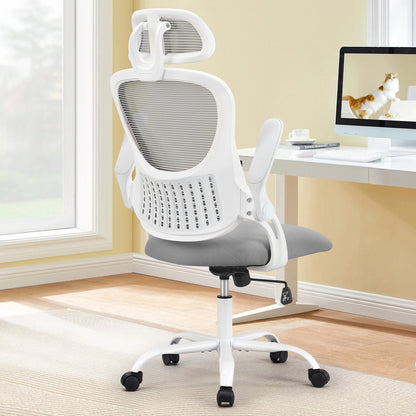 JHK Mesh Ergonomic Office Chair with Flip-up Arms & Adjustable Headrest