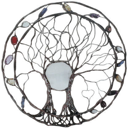 Tree of Life Metal Wall Art - 9.8 Inch Rustic Sculpture