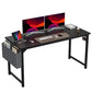 JHK Modern Computer Desk with Side Bag & Headphone Hook