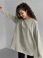 Hirsionsan Basic O-neck 100% Cotton T Shirt Women Loose Oversized Pullover