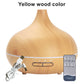 550ml Wood Color USB Aroma Diffuser – Essential Oil Diffuser with 7 LED Colors; Remote Control