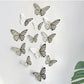 JJYY 12Pcs 3D Hollow Butterfly Wall Stickers