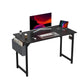 JHK Modern Computer Desk with Side Bag & Headphone Hook