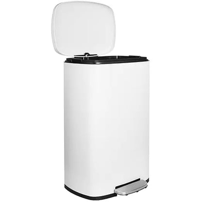 Step Trash Can - Stainless Steel Garbage Bin with Soft-Close & Removable Inner Bucket
