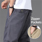 Mens Casual Pants With Zipper Pockets Cotton High Quality Utility Pants