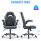 JHK Ergonomic PU Leather Gaming Office Chair with Flip-up Armrests