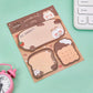 1-Piece Cartoon Animal Adhesive Memo Pad