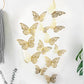 JJYY 12Pcs 3D Hollow Butterfly Wall Stickers