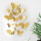 JJYY 12Pcs 3D Hollow Butterfly Wall Stickers