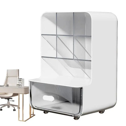 Work Desk Organizer with Drawer, High Capacity Pen Holder