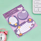 1-Piece Cartoon Animal Adhesive Memo Pad