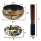 Tibetan Singing Bowl Set - Lotus Design for Meditation & Relaxation