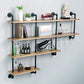4-Tier Industrial  Desk and Pipe Shelving