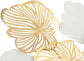 3D Gold Flower Metal Wall Art