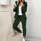 Women's Cardigan Blazer Top & Pants Suit Set