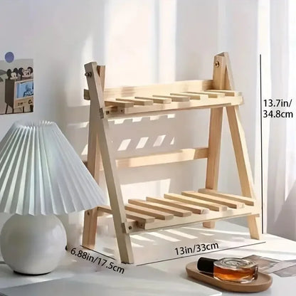 2-Tier Wooden Desktop Organizer