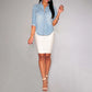 Women's Casual Solid Color Denim Shirt