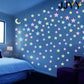 100Pcs Glow-in-the-Dark Stars & Moon Stickers