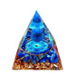 Energy Pyramid Orgonite with Amethyst Crystal for Healing and Meditation