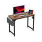 JHK Modern Computer Desk with Side Bag & Headphone Hook