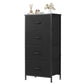 JHK 4-Layer Fabric Living Room Storage Cabinet with Steel Frame