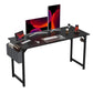JHK Modern Computer Desk with Side Bag & Headphone Hook