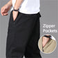 Mens Casual Pants With Zipper Pockets Cotton High Quality Utility Pants