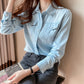Fashion Slim Fit Denim Shirt for Women