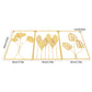 3Pcs Gold Metal Wall Art Décor Set