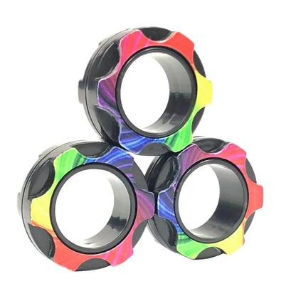 3 PCS Magnetic Fidget Rings - Stress Relief Spinner