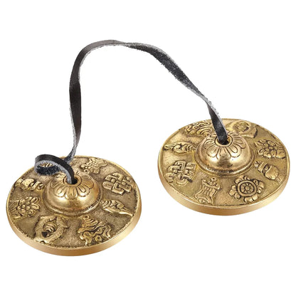 Tibetan Tingsha Cymbals 2pcs - Meditation Brass Chime Bells