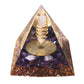 Energy Pyramid Orgonite with Amethyst Crystal for Healing and Meditation