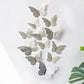 JJYY 12Pcs 3D Hollow Butterfly Wall Stickers